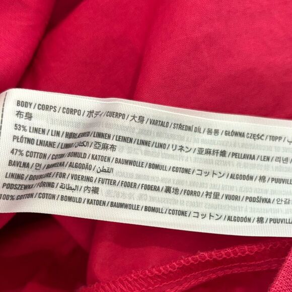 Abercrombie & Fitch Womens Linen Blend Preppy Tailored Shorts Pink Plus Sz XXL - Picture 4 of 5